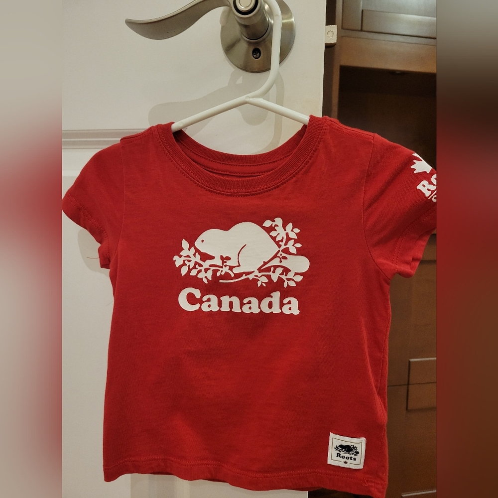 Roots red tshirt 6-12m